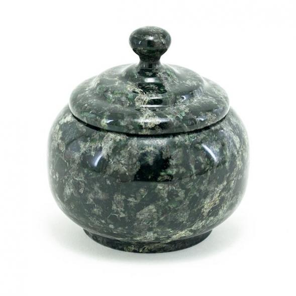 Сахарница камень змеевик 9х8 см 113763