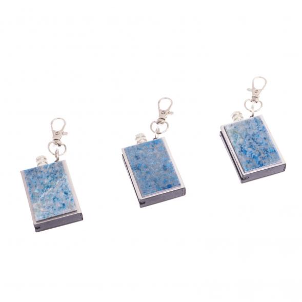 Брелок огниво &amp;quot;Вечная спичка&amp;quot; с накладкой из иркутского лазурита 2,8х1,3х5 см 126690