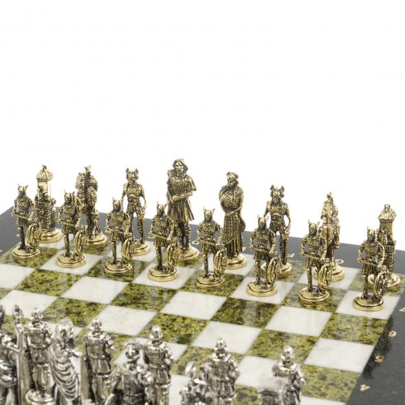 Шахматы &amp;quot;Галлы и Римляне&amp;quot; доска 36х36 см мрамор змеевик 127149