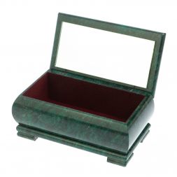 Шкатулка "Хозяйка медной горы" из змеевика 18х10х8,5 см