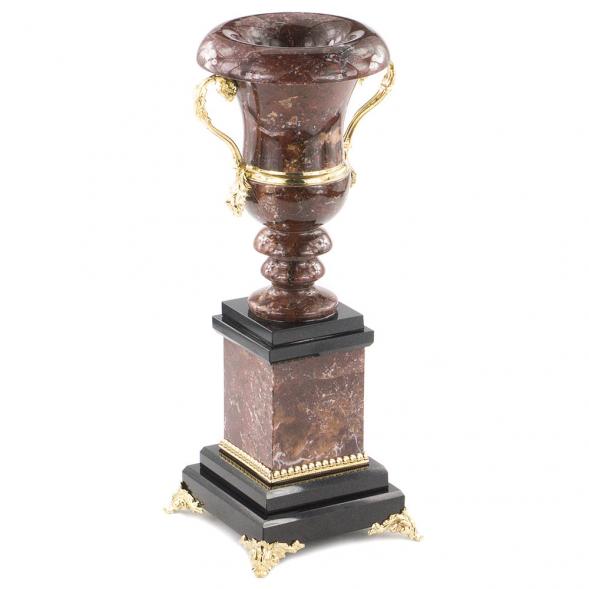 Каменная ваза &amp;quot;Медичи&amp;quot; из креноида с бронзовым литьем 120112