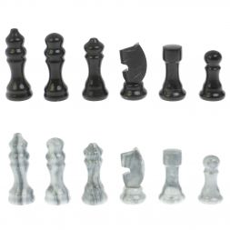 Шахматы "Турнирные" с багетом змеевик гранит
