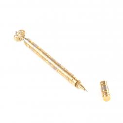 Подарочная шариковая ручка &amp;quot;Герб России&amp;quot; в деревянном футляре Златоуст