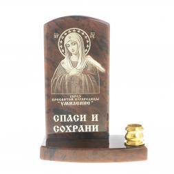 Икона с подсвечником &amp;quot;Умиление&amp;quot; камень обсидиан