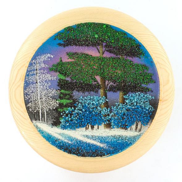 Тарелка декоративная &amp;quot;Зима&amp;quot; 30 см каменная крошка 119584