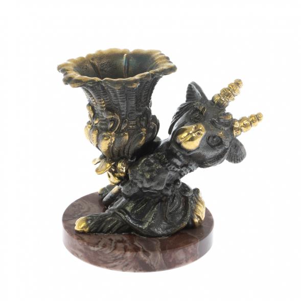 Статуэтка с подсвечником &amp;quot;Коза&amp;quot; бронза лемезит 120581