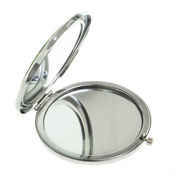 Зеркало круглое из камня нефрит цвет серебро 124112