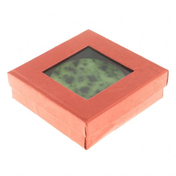 Зеркало круглое из камня нефрит цвет серебро 124112