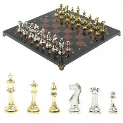 Шахматы турнирные "Стаунтон" доска 40х40 камень лемезит