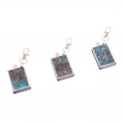 Брелок огниво &amp;quot;Вечная спичка&amp;quot; с накладкой из камня голубой аппатит