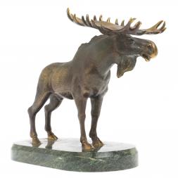 Статуэтка &amp;quot;Сохатый великан&amp;quot; из бронзы и змеевика