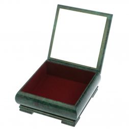 Шкатулка "Закат" из змеевика 18х18х8 см