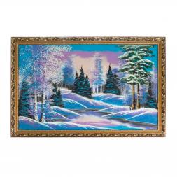 Картина &amp;quot;Зима&amp;quot; багет 56х86 см, рисунок каменная крошка