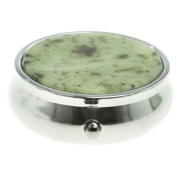 Таблетница на 3 отсека круглая нефрит 124114