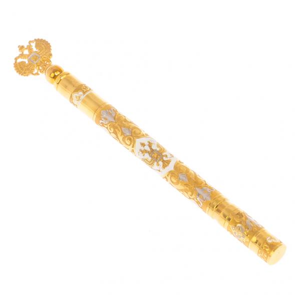 Подарочная ручка &amp;quot;Герб РФ&amp;quot; с белой эмалью Златоуст 126234