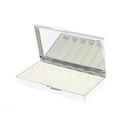 Таблетница на 7 отделений сиреневый флюорит серебристая