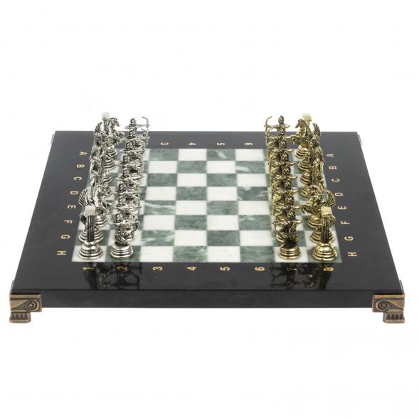 Шахматы подарочные &amp;quot;Римские лучники&amp;quot; 28х28 мрамор шабровский змеевик 127714