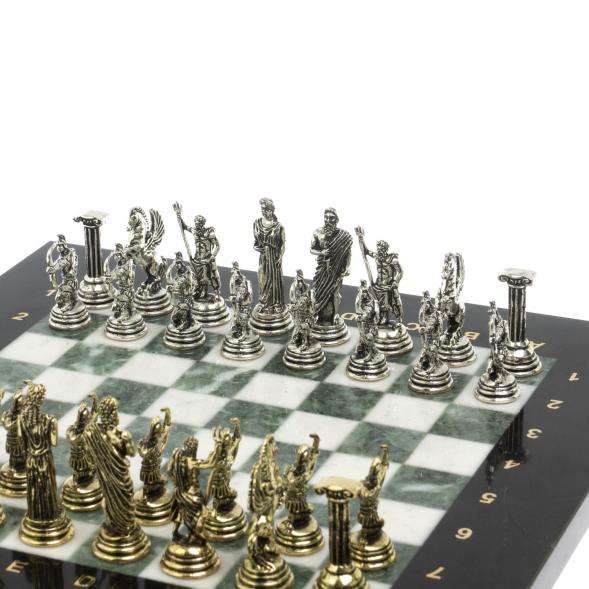 Шахматы подарочные &amp;quot;Римские лучники&amp;quot; 28х28 мрамор шабровский змеевик 127714