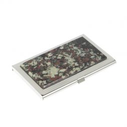 Карманная визитница из камня эвдиалит