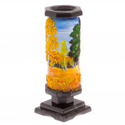 Ваза из камня "Осенний пейзаж" 8,5х8,5х21,5 см