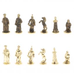 Шахматы бронзовые &amp;quot;Турецкие&amp;quot; доска 32х32 см мрамор змеевик