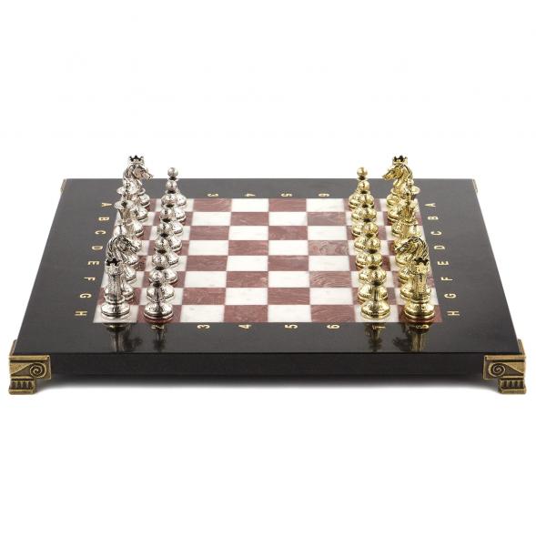 Шахматы турнирные &amp;quot;Стаунтон&amp;quot; доска 28х28 см лемезит мрамор 120763