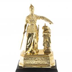 Бронзовые часы "Россия" камень яшма