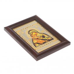 Икона гравюра "Владимирская Божья Матерь" багет 12,5х17,5х1 см Златоуст