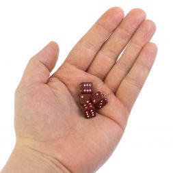 Кубики зарики 1 см красные 4 шт