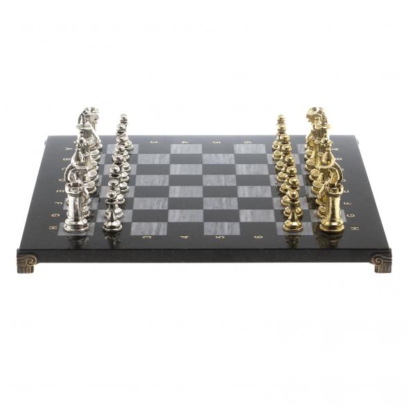 Шахматы турнирные &amp;quot;Стаунтон&amp;quot; доска 40х40 см серый мрамор 124518