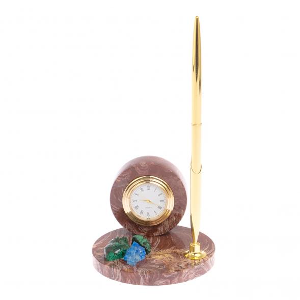 Часы с ручкой камень лемезит, малахит, лазурит 125095