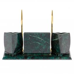 Мини-набор с гербом РФ камень змеевик