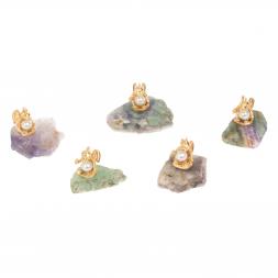 Сувенир "Дракончик с жемчугом" из флюорита