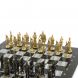 Шахматы &amp;quot;Русские&amp;quot; бронза доска 40х40 см серый мрамор змеевик 127556