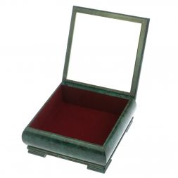 Шкатулка "Букет роз" из змеевика 18х18х8 см