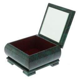 Шкатулка "Закат" из змеевика 13х13х8 см