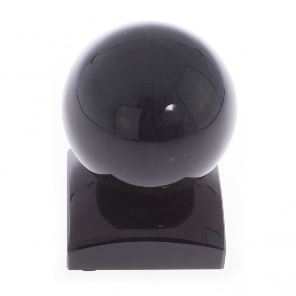 Шар на подставке из черного обсидиана 6 см 121988