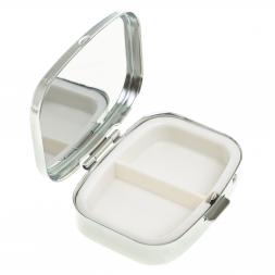 Таблетница на 2 отделения камень оникс цвет серебро