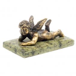 Статуэтка из бронзы и змеевика &amp;quot;Ангелок&amp;quot;