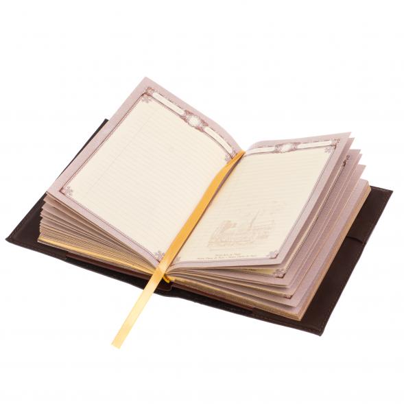 Ежедневник &amp;quot;Держава&amp;quot; А6 обложка из коричневой кожи Златоуст 126465