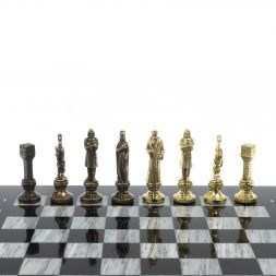Шахматы подарочные "Ренессанс" доска 36х36 см / серый мрамор