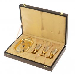 Водочный набор "Конус" 3 рюмки на подносе 40 мл Златоуст