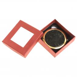 Зеркало круглое из камня мусковит цвет золото