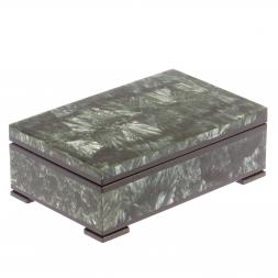 Шкатулка из камня серафинит 12х7,5х4 см