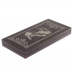 Нарды с гравировкой "Орел / герб РФ" камень гранит