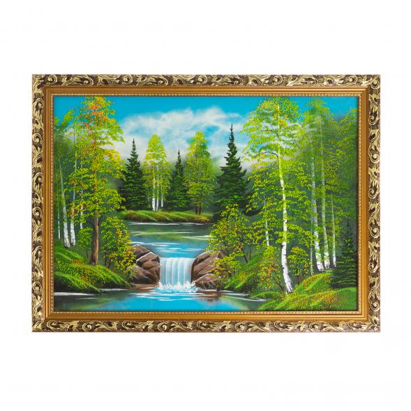 Картина из каменной крошки &amp;quot;Летний пейзаж&amp;quot; багет 58х78 см 122573