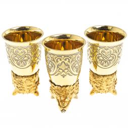 Подарочный набор &amp;quot;Волк&amp;quot; тарелка и 3 стопки перевертыша Златоуст