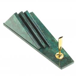 Визитница настольная &amp;quot;Горки&amp;quot; змеевик