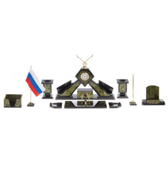 Письменный набор &amp;quot;Орел&amp;quot; змеевик бронза 124279