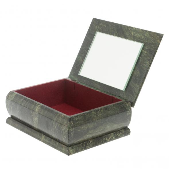 Шкатулка с рисунком &amp;quot;Летний пейзаж&amp;quot; из змеевика 16х12х7,5 см 127480